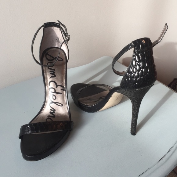 Sam Edelman Shoes - SAM EDELMAN Moc-croc leather strappy heels